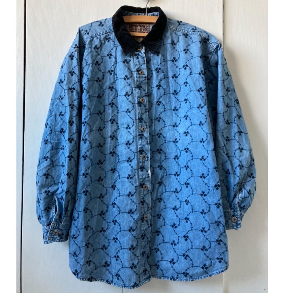 VTG Embroidery Denim Shirt